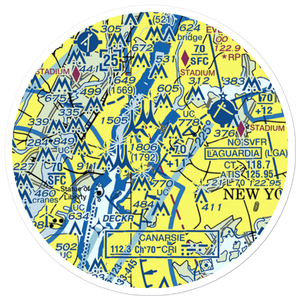 New York Skyports Inc Seaplane Base (6N7) VFR Sectional Sticker (20 mile)