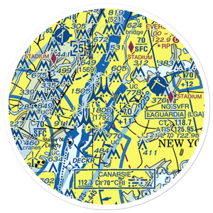 East 34th Street Heliport (6N5) VFR Sectional Sticker (20 mile)