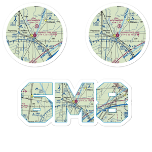 Marked Tree Municipal Airport (6M8) VFR Sectional Sticker Pack