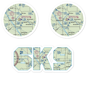 Keosauqua Municipal Airport (6K9) VFR Sectional Sticker Pack