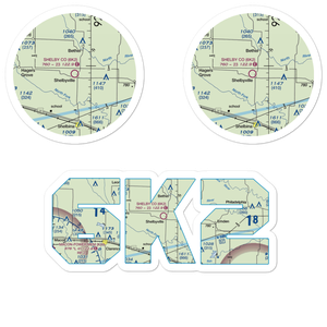 Shelby County Airport (6K2) VFR Sectional Sticker Pack