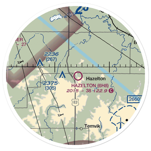 Hazelton Municipal Airport (6H8) VFR Sectional Sticker (20 mile)