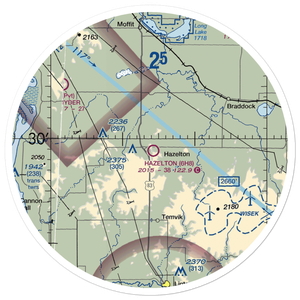 Hazelton Municipal Airport (6H8) VFR Sectional Sticker (30 mile)