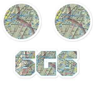 Cove Valley Airport (6G6) VFR Sectional Sticker Pack