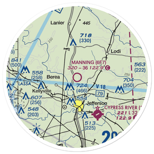 Manning Field (6F7) VFR Sectional Sticker (20 mile)