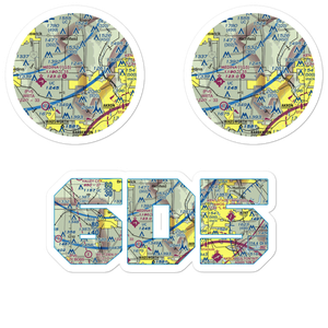 Schmeltzer Heliport (6D5) VFR Sectional Sticker Pack