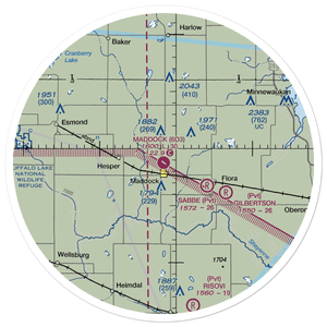 Maddock Municipal Airport (6D3) VFR Sectional Sticker (30 mile)