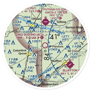 Ohio Dusting Co Inc Airport (6C2) VFR Sectional Sticker (20 mile)