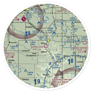 Eldora Municipal Airport (6C0) VFR Sectional Sticker (30 mile)
