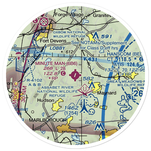 Minute Man Air Field (6B6) VFR Sectional Sticker (20 mile)