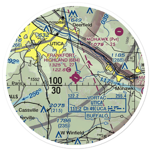 Frankfort-Highland Airport (6B4) VFR Sectional Sticker (20 mile)