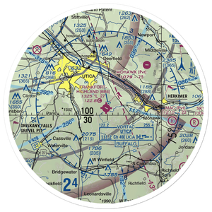 Frankfort-Highland Airport (6B4) VFR Sectional Sticker (30 mile)