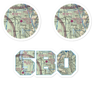 Middlebury State Airport (6B0) VFR Sectional Sticker Pack