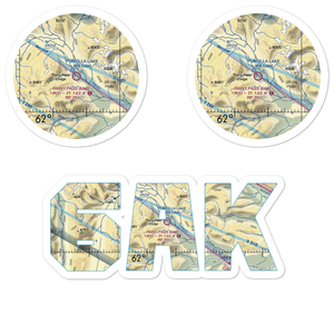 Rainy Pass Lodge Airport (6AK) VFR Sectional Sticker Pack