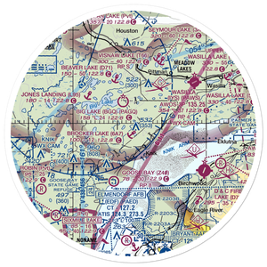 Brocker Lake Seaplane Base (6A7) VFR Sectional Sticker (30 mile)