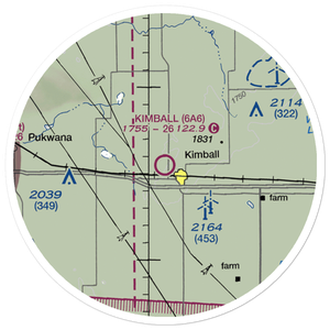 Kimball Municipal Airport (6A6) VFR Sectional Sticker (20 mile)