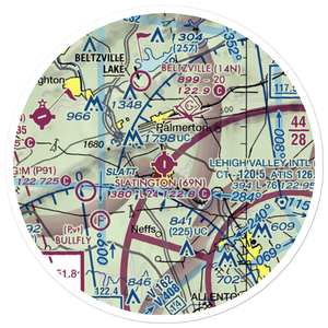 Slatington Airport (69N) VFR Sectional Sticker (20 mile)