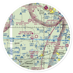 Richmond Field (69G) VFR Sectional Sticker (30 mile)