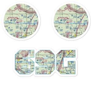 Richmond Field (69G) VFR Sectional Sticker Pack