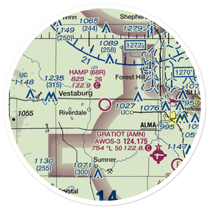 Hamp Airport (68R) VFR Sectional Sticker (20 mile)