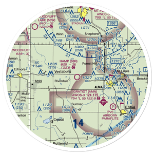 Hamp Airport (68R) VFR Sectional Sticker (30 mile)