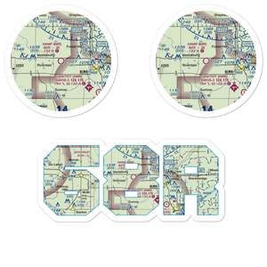 Hamp Airport (68R) VFR Sectional Sticker Pack