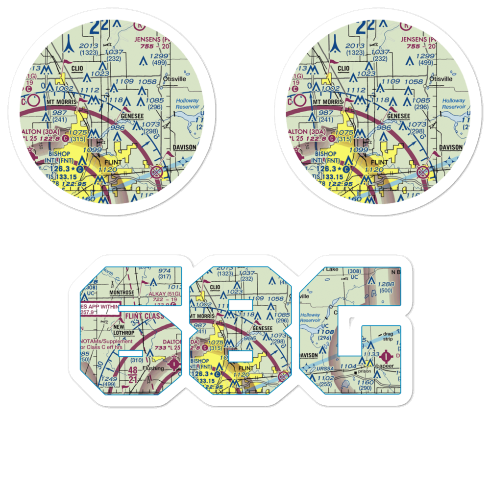 Duford Field (68G) VFR Sectional Sticker Pack 