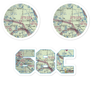 Central County Airport (68C) VFR Sectional Sticker Pack