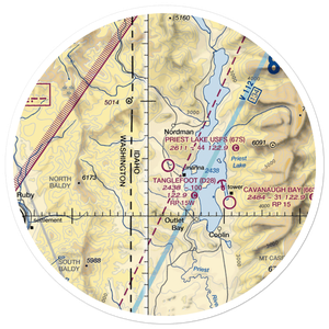 Priest Lake Usfs Airport (67S) VFR Sectional Sticker (30 mile)