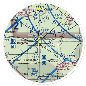 Reader-Botsford Airport (67D) VFR Sectional Sticker (20 mile)