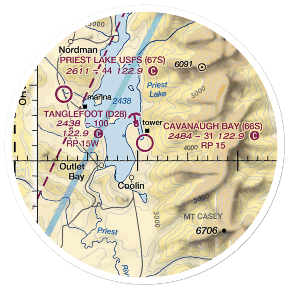 Cavanaugh Bay Airport (66S) VFR Sectional Sticker (20 mile) 