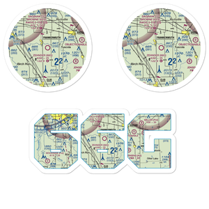 Wm 'Tiny' Zehnder Field (66G) VFR Sectional Sticker Pack