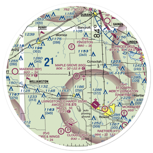 Maple Grove Airport (65G) VFR Sectional Sticker (30 mile)
