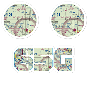 Maple Grove Airport (65G) VFR Sectional Sticker Pack