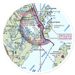 Lubec Municipal Airport (65B) VFR Sectional Sticker (30 mile)