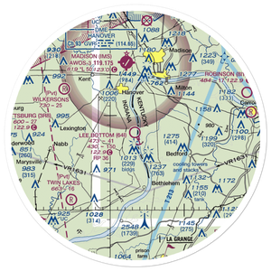 Lee Bottom Airport (64I) VFR Sectional Sticker (30 mile)