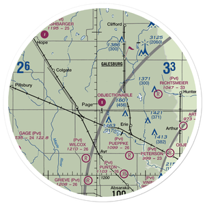 Page Regional Airport (64G) VFR Sectional Sticker (30 mile)