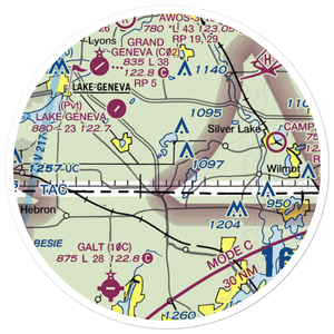 Vincent Airport (64C) VFR Sectional Sticker (20 mile)