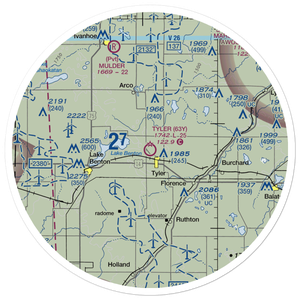 Tyler Municipal Airport (63Y) VFR Sectional Sticker (30 mile)