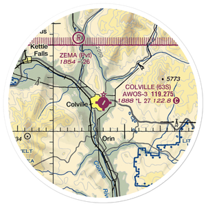 Colville Municipal Airport (63S) VFR Sectional Sticker (20 mile)