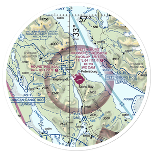 Lloyd R. Roundtree Seaplane Facility Seaplane Base (63A) VFR Sectional Sticker (30 mile)