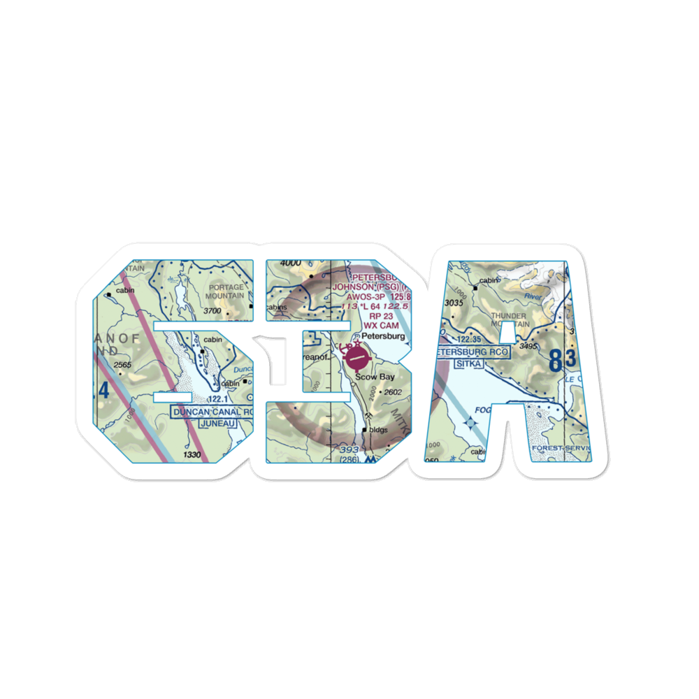 Lloyd R. Roundtree Seaplane Facility Seaplane Base (63A) VFR Sectional Sticker 