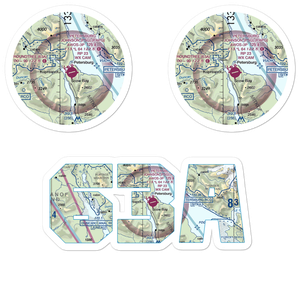 Lloyd R. Roundtree Seaplane Facility Seaplane Base (63A) VFR Sectional Sticker Pack