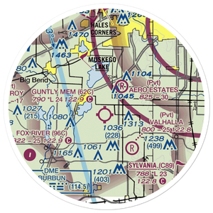 Cindy Guntly Memorial Airport (62C) VFR Sectional Sticker (20 mile)