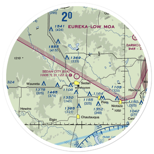 Sedan City Airport (61K) VFR Sectional Sticker (30 mile)