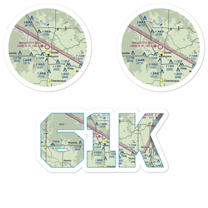 Sedan City Airport (61K) VFR Sectional Sticker Pack
