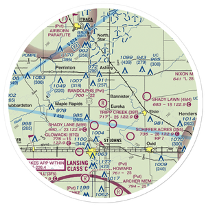 Randolph's Landing Area Airport (61G) VFR Sectional Sticker (30 mile)