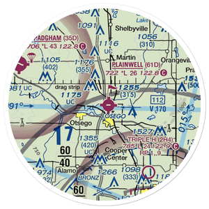 Plainwell Municipal Airport (61D) VFR Sectional Sticker (20 mile)