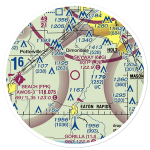 Skyway Estates Airport (60G) VFR Sectional Sticker (20 mile)