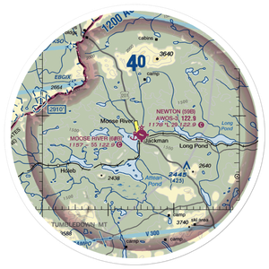 Moose River Seaplane Base (60B) VFR Sectional Sticker (30 mile)